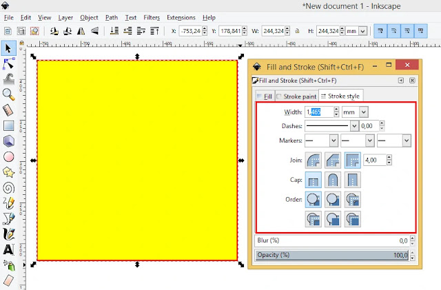 Cara Mengisi Warna Fill Dan Outline Objek Inkscape