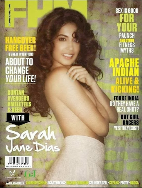 Sarah Jane Dias's Topless Photoshoot for FHM India 01