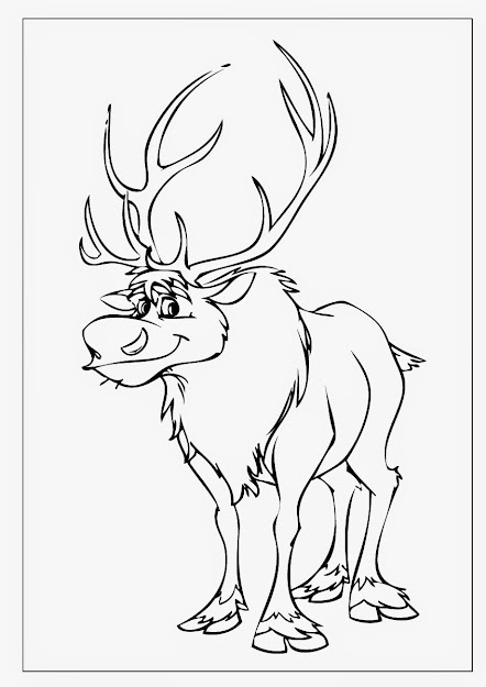 Frozen Coloring Pages Sven  More