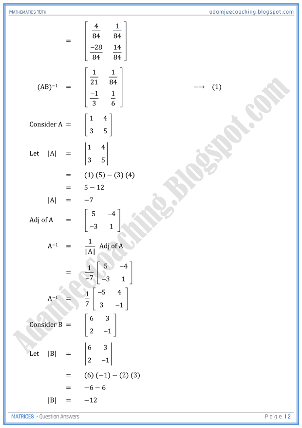 matrices-question-answers-mathematics-10th