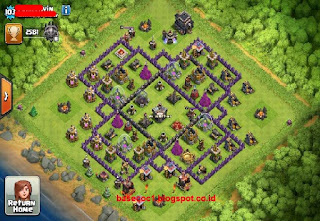 Formasi Gambar Base COC TH 9 Type Farming