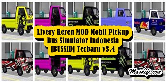 Livery Keren MOD Mobil Pickup Bus Simulator Indonesia