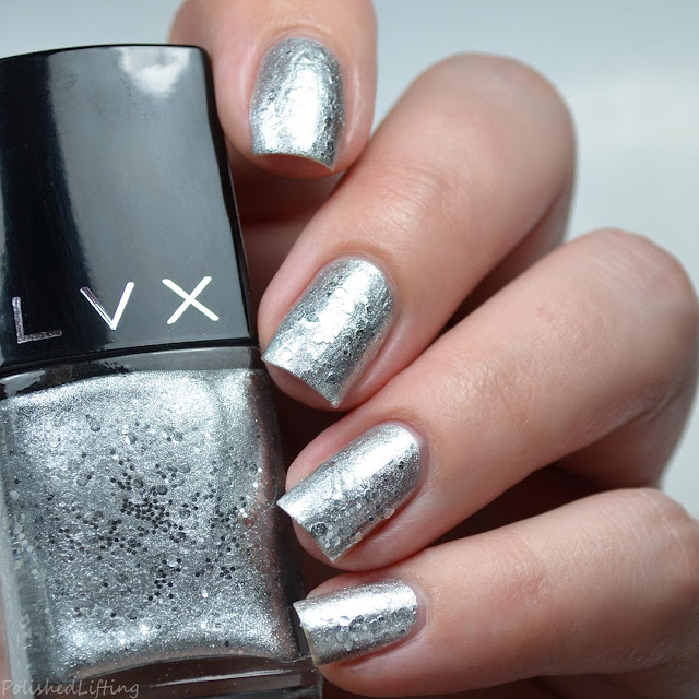 silver glitter nail polish