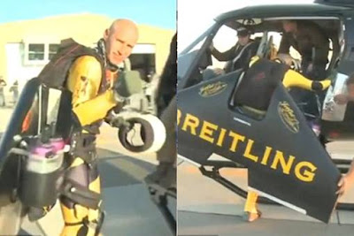 Benar-Benar Terbang Seperti Burung.  Yves Rossy si 'JetMan' Terbang Selama 8 Menit di Atas Bukit Grand Canyon