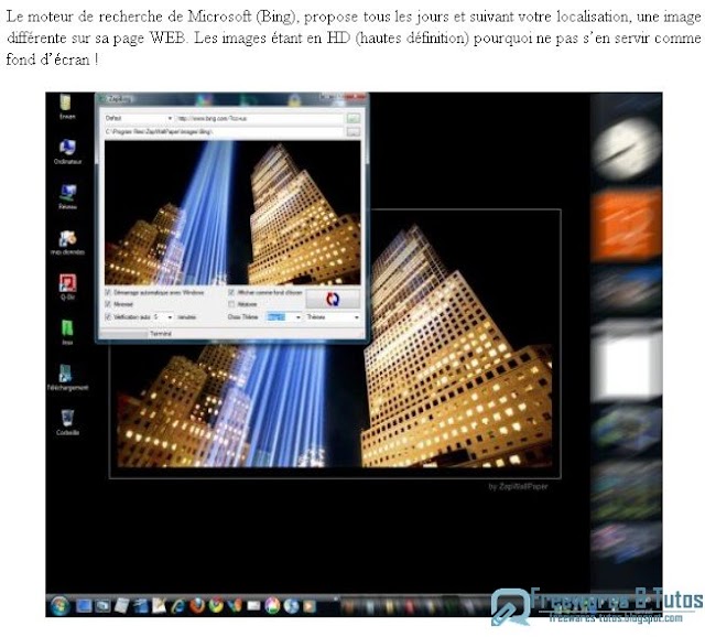 ZapBing : un logiciel pour télécharger les fonds d'écran de Bing