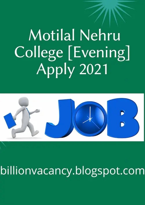  Motilal Nehru College [Evening] Apply 2021