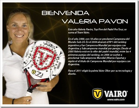 valeria pavon ficha por VAIRO PADEL