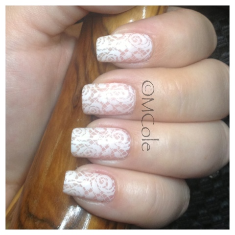 Nude Lace Nail Art