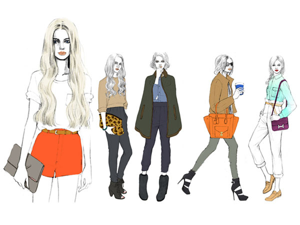 illustrations en couleurs de mode de Artiste Teri Chung