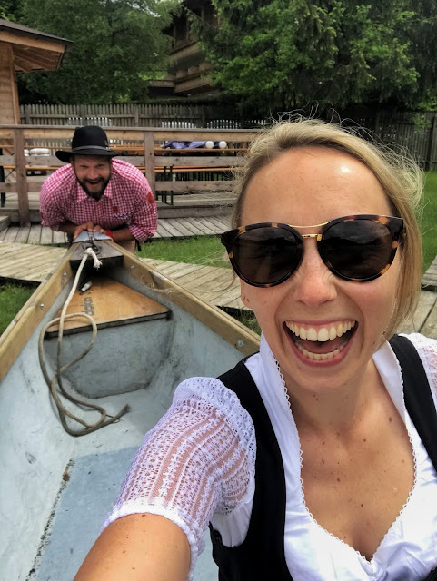 Bjorn Troch, The Social Traveler and Lea from Escape Town having fun at Schwarzsee in Kitzbühel