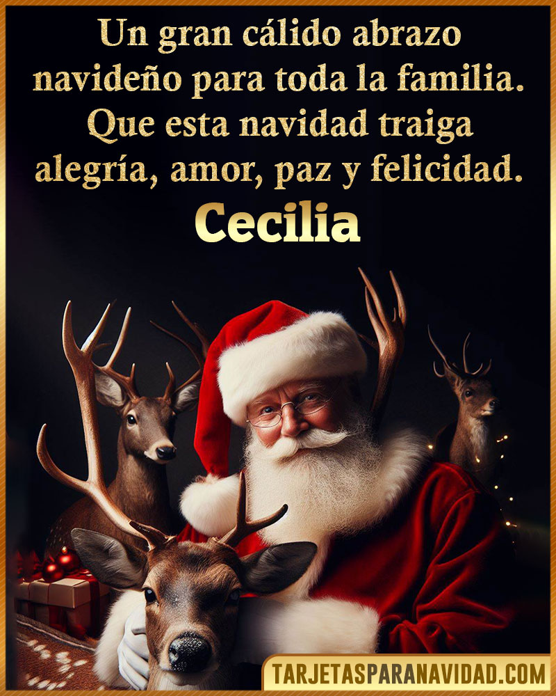 Tarjetas Navideñas personalizadas para Cecilia