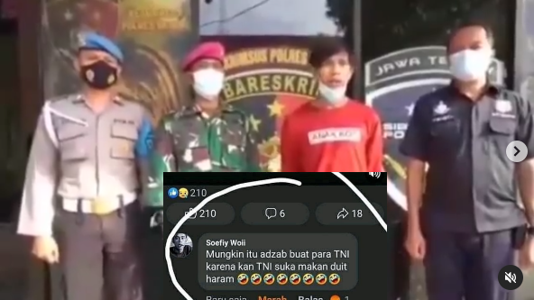 Pemilik Akun Soefiy Woii yang Tuduh TNI Suka Makan Duit Haram, Minta Maaf Diciduk