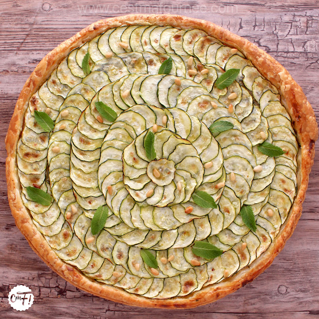 Tarte fine courgette boursin