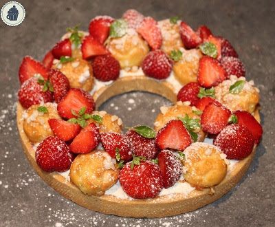 tarte-fraises-chouquettes-vanille