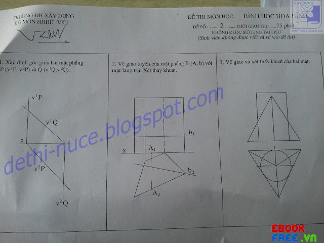 Đề Thi Hình Học Họa Hình 17