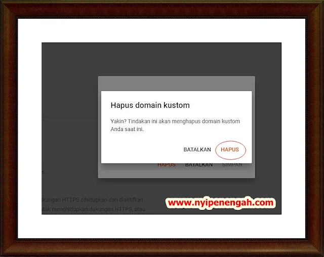 Cara Mengembalikan Settingan Domain Kembali Ke Blogspot