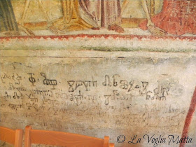 Hrastovlje Slovenia chiesa della SS Trinità iscrizione in scrittura glagolitica