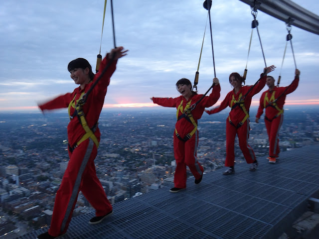 Explore, Toronto, Edge Walk, View, city, high, tourist, attraction, guiness world record, sunset, aerial, lifestyle, adventure, urban, the purple scarf, ontario, canada