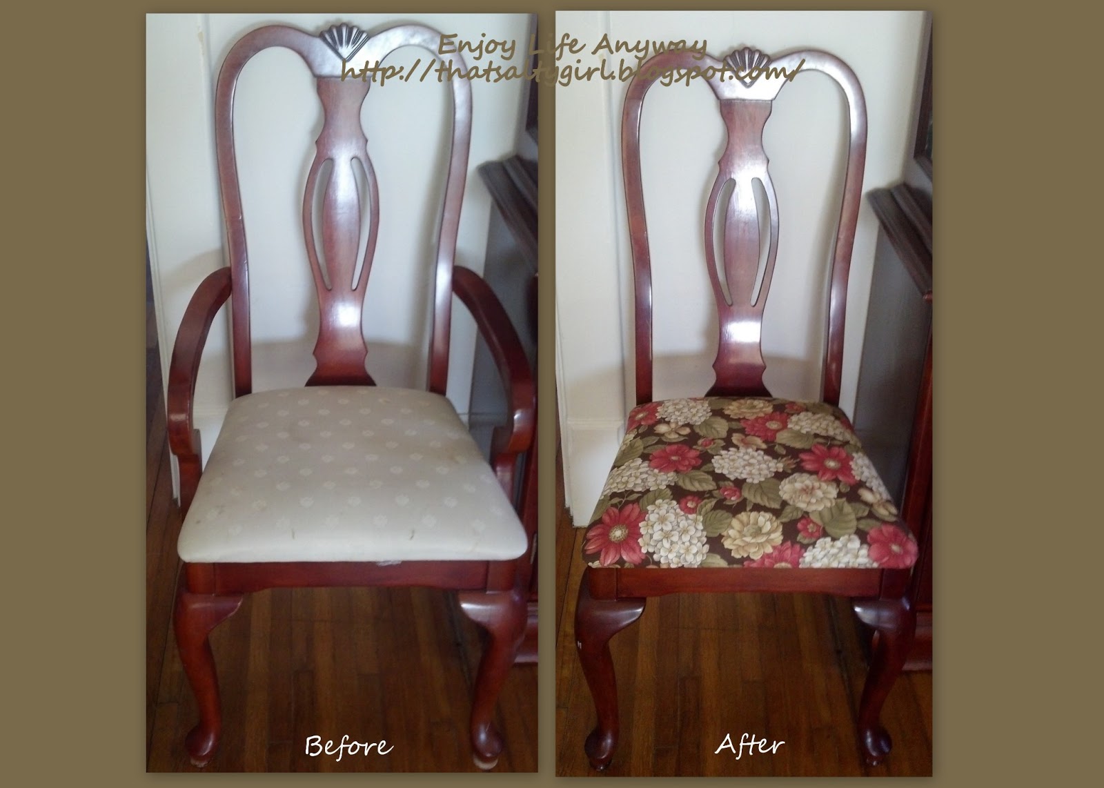 Enjoy Life Anyway DIY Recover Your Dining Room Chairs For Under