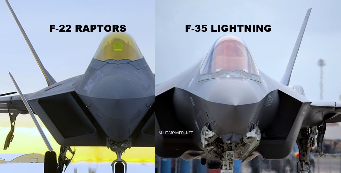 F-22 Raptors Vs F-35 Lightning