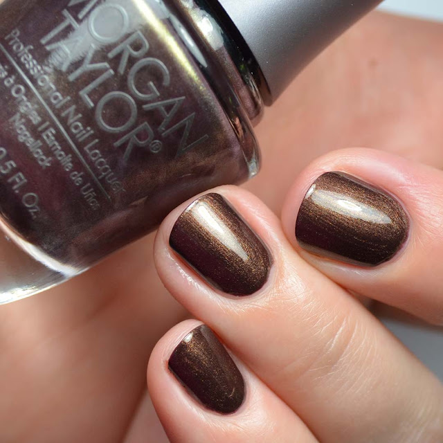 brown metallic nail polish