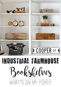 How To Style Industrial Farmhouse Bookshelves