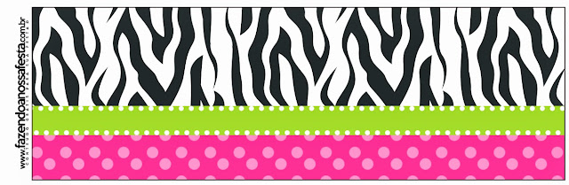 Zebra and Pink Free Printable Candy Bar Labels.