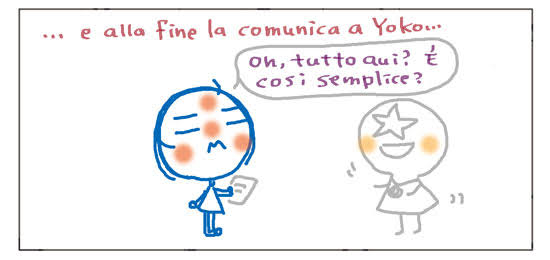 ...e alla fine la comunica a Yoko... Oh, tutto qui? È così semplice?