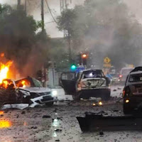 Badan lelaki hancur, kereta meletup kenderaan berhampiran turut terbakar