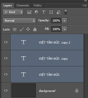 Cách tạo chữ nhiều màu Photoshop