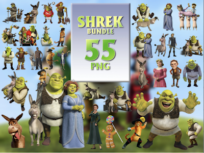 55 Files Shrek Bundle Png