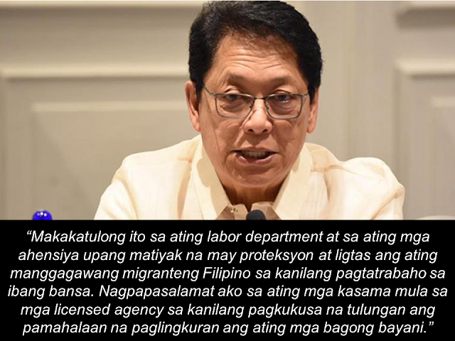  The Coalition of Licensed Agencies for Domestic and Service Workers (CLADS) will give full protection to household service workers (HSWs) through the establishment of Welfare Help Desks from licensed Philippine Recruitment Agencies (PRA) as stated in a memorandum of understanding.  It will also provide DOLE, the Overseas Workers Welfare Administration and the Philippine Overseas Employment Administration (OWWA) access in monitoring the status of CLAD members and their workers on their respective host countries.  On the occasion of the celebration of Migrant Workers Day attended by Labor Secretary Silvestre H. Bello III early this week, the said agreement was signed .  “This will help the labor department and our agencies in ensuring the protection and safety of our Filipino migrant workers on their workplace abroad. We thank our partners from the licensed agencies for their initiative to lend assistance to the government and serve our modern day heroes,” Bello said.Based on the agreement, OWWA will comprehensively train the designated Welfare Desk Officers (WDOs) under CLADS and it includes providing them  with relevant information and communication materials. A certificate of training completion will also be issued. POEA will serve as a supervisor and monitor the PRA member of CLADS on their compliance to POEA rules and regulations; integrate monitoring and reporting requirements and provision of welfare assistance to OFWs in the Continuing Agency Education Program (CAEP) for licensed agencies.  One of the duties of CLADS is to report any form of incident relating to the employment of worker to OWWA and POEA  including actions taken to assist the worker; and provide WDO other necessary support services.  “We look forward to the success of the MOU since majority of the welfare cases we received here in OWWA came from domestic workers who experience maltreatment, contract violation, sexual abuse, harassment, and other infraction of their rights. The government and the recruitment agencies both have the responsibility to take good care of our modern day Filipino heroes,” OWWA administrator Hans Leo Cacdac said. CLAD member agencies are deploying OFWs in different countries such as Singapore, Bahrain, Brunei, Hongkong, Malaysia, Macau, Taiwan, Kuwait, Saudi Arabia, United Arab Emirates, Qatar, Oman, Jordan, Lebanon, Japan, Russia, and Europe. Source: DOLE READ MORE:       How to register online:  1. Go to www.philhealth.gov.ph  2. Fill-out the needed information correctly.   3. You will then receive a confirmation e-mail and your log-in password. Click the link provided in the e-mail and log-in using your details.   4. After clicking the link, you will get a notification that your account is activated and you can now log-in to your Philhealth account.  5.  On log-in, you may need to enter an answer to a security question. It could be  any one of the three answers you provided earlier.   6. Congratulations! You successfully created and activated your Philhealth account.  You can now access your Philhealth members profile.  You can check the contributions you made  as well.  Should you find any error or discrepancies in your MDR, you may email Philhealth at actioncenter@philhealth.gov.ph     Once you are already registered, you can now get your Philhealth ID. Visit the nearest Philhealth office in your area and ask for the Philhealth Member Registration Form or PMRF.  Fill-out the form and submit it. In a few minutes, you can claim your printed Philhealth ID.  For premium payments, you can pay online through these Electronic Payment Facilities:  OneHUB (Unionbank Of The Philippines) Expresslink (Bank Of The Philippine Islands) Citiconnect (Citibank) Digibanker (Security Bank) Or via e-Gov (Bancnet) Asia United Bank China Banking Corporation CTBC Bank (Philippines) Corporation Development Bank of the Philippines East West Banking Corporation Metropolitan Trust & Bank Company Philippine National Bank Philippine Veterans Bank RCBC Savings Bank  For OFWs, you can pay your premium contributions through these accredited  collecting agents only:   Overseas Collections Over-the-counter collection system Bank Of Commerce Development Bank Of The Philippines IRemit, Inc. Landbank Of The Philippines Ventaja International Corporation  *Beware of unauthorized collecting agents issuing fake Philheath Official receipts. Visit the nearest Philhealth office in your area and ask for the Philhealth Member Registration Form or PMRF.  Fill-out the form and submit it. In a few minutes, you can claim your printed Philhealth ID.  Overseas Workers Welfare Organization (OWWA)  Administrator hans leo Cacdac has disclosed that OWWA board of trustees  has recently approved a resolution allotting financial aid for Overseas Filipino Workers (OFW), who were affected by the ongoing clash between the government forces and the Maute terror group in Marawi City.   The approved financial aid amounting to P100 million will be distributed by the agency to the affected OFW families.     According to Admin Hans Cacdac, the calamity component involves cash assistance of P3,000 for active members and P1,000 members who are not active.   OWWA Region 10 office is already in the process of determining the number of  qualified beneficiaries for the cash assistance.     “Our Region 10 director is on the ground in Iligan and Cagayan de Oro, determining the amount to be given to the beneficiaries. Distribution will happen in the coming week,” Cacdac said.   The Department of Labor and Employment (DOLE), for its part,  earlier said that it will provide livelihood aid to  the displaced workers due to the crisis.  Marawi residents, including OFW families had voluntarily evacuated their homes in area since last week due to the rising tension. Most of them went to the nearby areas like Iligan and Cagayan de Oro City.  Their villages had been under Maute terror and they need to be somewhere safe.  President  Rodrigo Duterte already declared martial law in  the entire Mindanao  ordering the Armed Forces of the Philippines (AFP) and the Philippine National Police (PNP) to intensify counter offensives against the ISIS-inspired group.  Meanwhile, Department of Social Welfare and Development opened various evacuation centers in Mindanao following the exodus of the residents in Marawi City. According to DSWD Sec. Judy Taguiwalo, they have  food packs and non-food items on standby for distribution for affected residents from Marawi City.  DSWD assures to keep the safety of every residents in the area especially the women, children and the elderly.  Evacuation Center  Location  Buruun School of Fisheries  Iligan City  Maria Cristina Gymnasium  Iligan City  Tomas Cabili Gymnasium  Iligan City  Iligan School of Fisheries Gymnasium  Iligan City  MSU-IIT CASS Building  Iligan City  Lanao del Sur Provincial Capitol  Marawi City  Gomampong Ali's Residents  Baloi, Lanao del Sur  Saguiaran Municipal Hall  Saguiaran, Lanao del Sur  People's Plaza  Saguiaran, Lanao del Sur  Old Madrasa  Saguiaran, Lanao del Sur  Old Masjid  Saguiaran, Lanao del Sur  BFP Office  Saguiaran, Lanao del Sur  DepEd Kinder Room  Saguiaran, Lanao del Sur  Source: Manila Bulletin Overseas Workers Welfare Organization (OWWA) Administrator hans leo Cacdac has disclosed that OWWA board of trustees has recently approved a resolution allotting financial aid for Overseas Filipino Workers (OFW), who were affected by the ongoing clash between the government forces and the Maute terror group in Marawi City. The approved financial aid amounting to P100 million will be distributed by the agency to the affected OFW families.The biggest challenge to returning OFWs who lost their jobs from hostilities or distressful situations abroad is how to sustain the needs of their family now that they have lost their jobs. OWWA is now ready to help them start over with programs suited to help displaced OFWs.  Ms.Rosalina B. Casuga is a worker from Malaysia for six months. She is a returnee from San Carlos Heights, Baguio City. She applied under the Balik Pinas Balik Hanap Buhay Program at OWWA CAR and received her starter kits livelihood assistance on June 2, 2017.  The program is a package of livelihood support to returning OFW's who are either displaced by hostilities, distressed workers or other distressful situations. The aim is to help the returning OFWs  by providing livelihood that will generate everyday income for the family.  The OWWA “Balik Pinas! Balik Hanapbuhay!” Program is a non-cash livelihood support/assistance intended to provide immediate relief to returning member-OFWs who were displaced from their jobs due to wars/political conflicts in host countries, or policy reforms, controls and changes by the host government; or were victims of illegal recruitment and/or human trafficking or other distressful situations.  It is a package of livelihood assistance amounting to Ten Thousand Pesos (Php 10,000.00) maximum consisting of techno-skills and/or entrepreneurship trainings, starter kits/goods and/or such other services that will enable beneficiaries to quickly start a livelihood undertaking through self/wage employment.  The program aims to enable the beneficiaries to be multi-skilled through access to training services by training institutions like TESDA, DTI, and NGOs. It also equips the beneficiaries with skills that are highly in demand in the local labor market and enables them to plan, set-up, start and operate a livelihood undertaking by providing them with ready-to-go rollout self-employment package of services, consisting of short-duration trainings, start-up kits/goods business counseling and technical and marketing assistance.  To avail of the livelihood assistance and livelihood starter kit from OWWA you can contact the following:  OWWA Main Ground Floor, Rm 101, OWWA Center  7th St. corner F. B. Harrison St., Pasay City  Telephone Numbers: +632 891 7601 to 24  Hotline: +632 551-1560; +632 551-6641  E-mail Address: rmd@owwa.gov.ph   NATIONAL REINTEGRATION CENTER FOR OFWs  Ground Floor, Blas F. Ople Development Center (Old OWWA Building)  Corner Solana and Victoria Streets  Intramuros, Manila  Telephone Numbers: 527-6184/526-2633/526-2392  E-mail Address: nrcoreintegration@gmail.com   BUREAU OF WORKERS WITH SPECIAL CONCERNS  9th Floor, Antonino Bldg.  J. Bocobo St. cor. T. M. Kalaw Ave.  Ermita, Manila  Tel. No.: 404-3336  Fax No.: 527-5858  Email: mail@bwsc.dole.gov.ph  Or visit any OWWA Regional Offices near you. Claiming SSS Disability benefits seems easy. Just fill-out and submit the needed documents and Voila!, You got your benefit.But how is the actual experience  in claiming it really like?An OFW on vacation tried to apply for the disability benefit of her brother shared the actual experience she had. As she described it, it was like "passing through a needle eye."  ©2017 THOUGHTSKOTO www.jbsolis.com