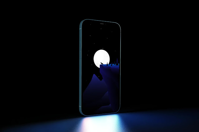 night moon OLED 4K wallpaper for iPhone and Android