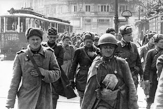 Soviet officers in freed Vienna in the spring of 1945 