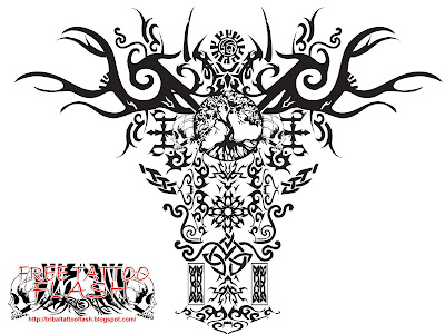 Extreme bodies back Tattoo design version 2