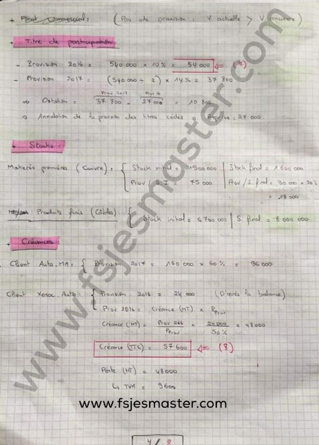 Exemple Examen Licence Epreuve de Comptabilité Générale II avec Corrigé 2018 - Fsjes Souissi