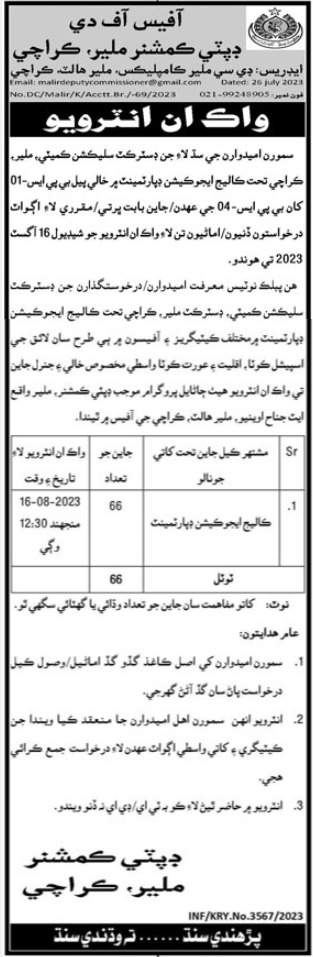 Walk-In Interviews for Jobs at College Education Department