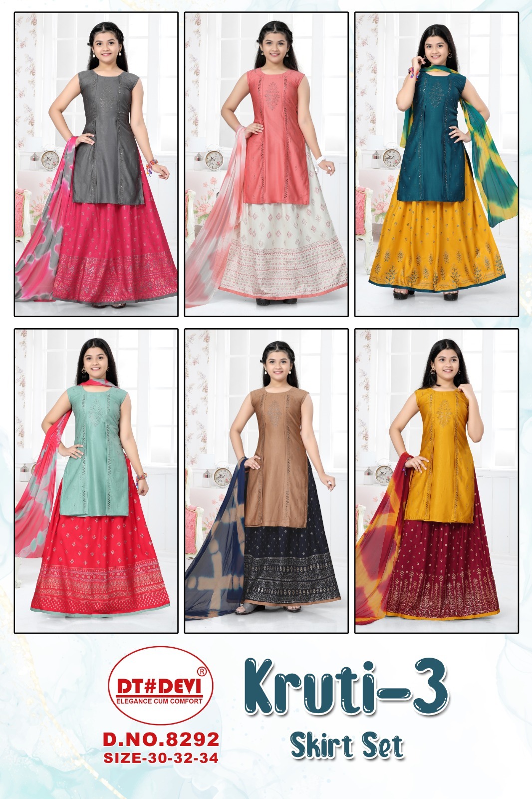 Girls Readymade Skirt Style Suits Manufacturer