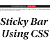 How to create a sticky notification bar on top of the website using CSS