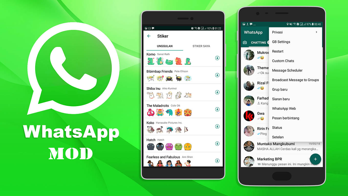 Download Whatsapp Mod Apk Terbaru 2019 Banyak Fitur Untuk Android