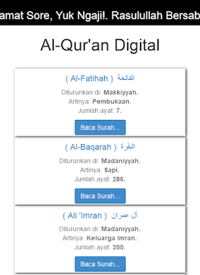 Aplikasi Al-Qur'an dan Terjemahan