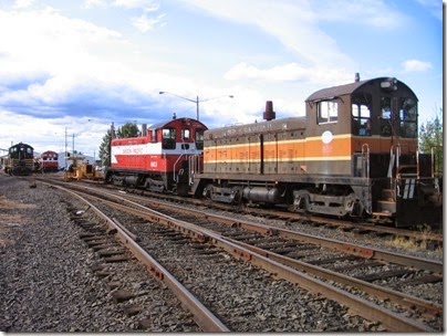 IMG_7728 Oregon Pacific SW8s #803 & #602 at Liberal on July 19, 2007
