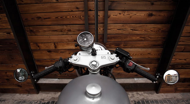 Honda cafe racer powered by 400cc Honda Hawk GT, This Honda cafe racer was named  Hephaestus by the builders, Bandit9 have custom crafted this honda cafe racer parts , This Honda cafe racer for sale at Banditnine