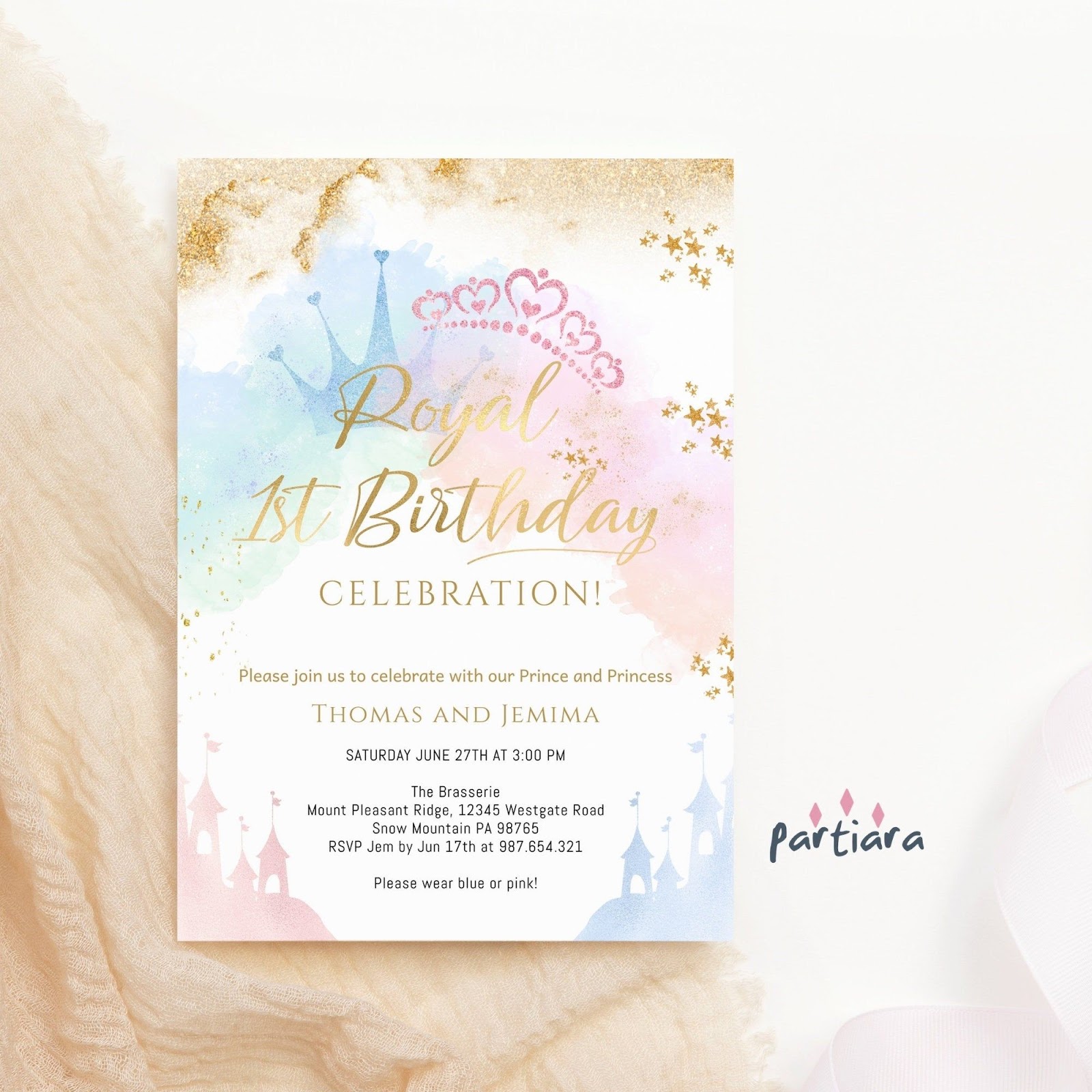 princess birthday invitation templates