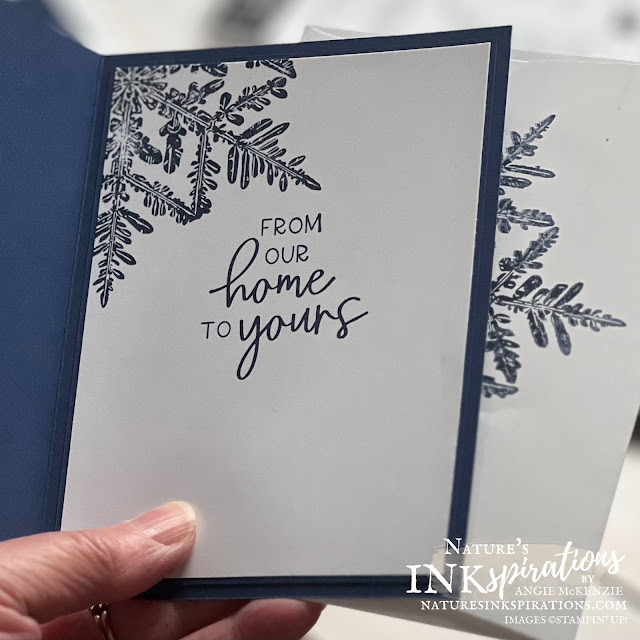 Snow Crystal Decorative Borders Christmas Thank You Card (Inside with envelope) | Nature's INKspirations by Angie McKenzie