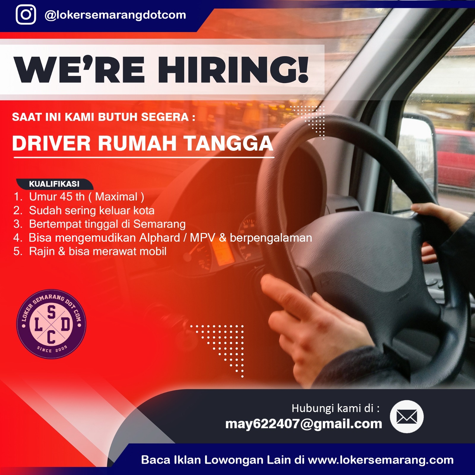 Lowongan Kerja Sopir di Semarang