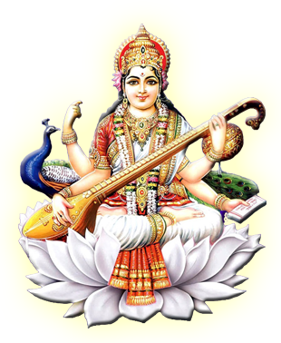 Goddess Mata Saravati PNG photos, Hindu Goddess saraswati pictures and images for laptops and ipad