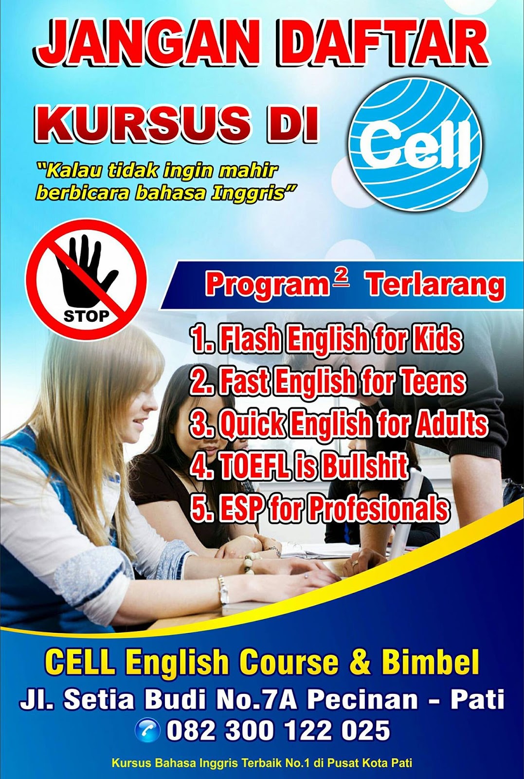 2017 CELL ENGLISH COURSE BIMBINGAN BELAJAR PATI