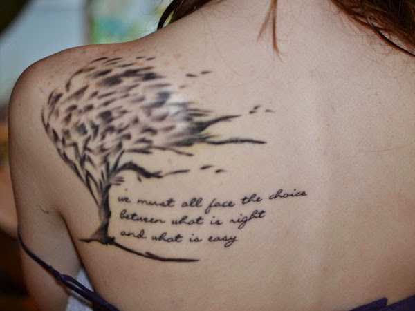 Inspirational Tattoo Quotes - cool tattoo design on shoulder for girl