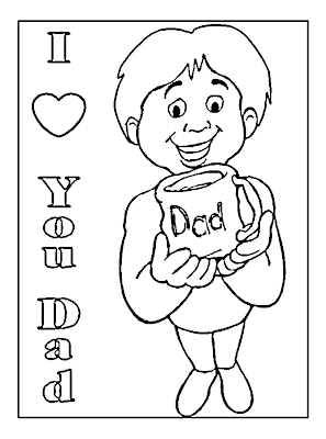 I Love You Dad Coloring Page